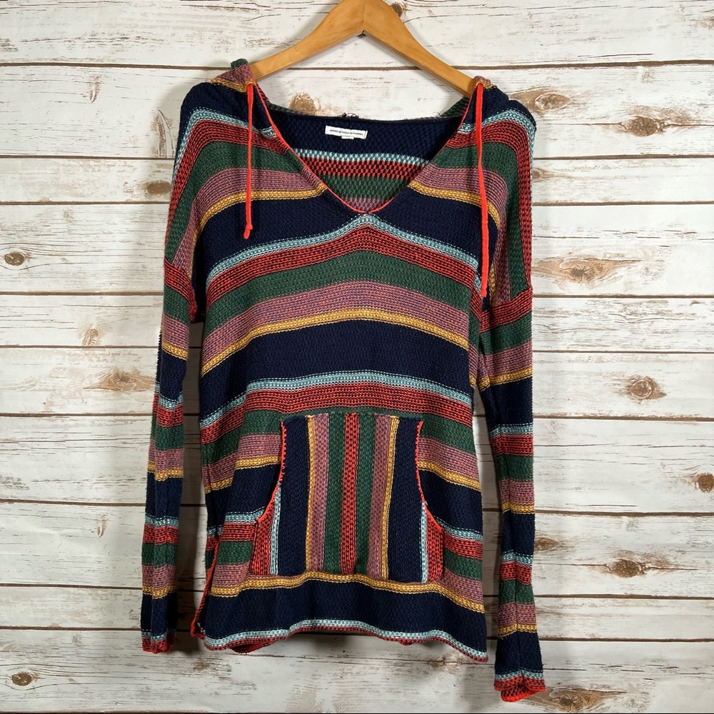 American Eagle Outfitters Multicolor Striped Hoodie